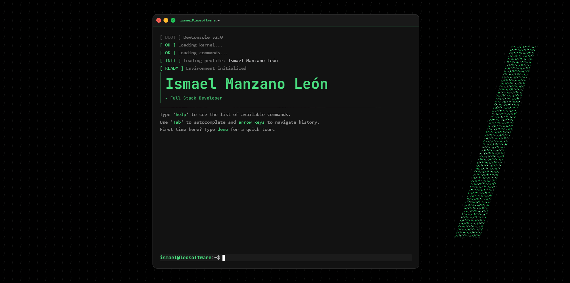 DevConsole terminal